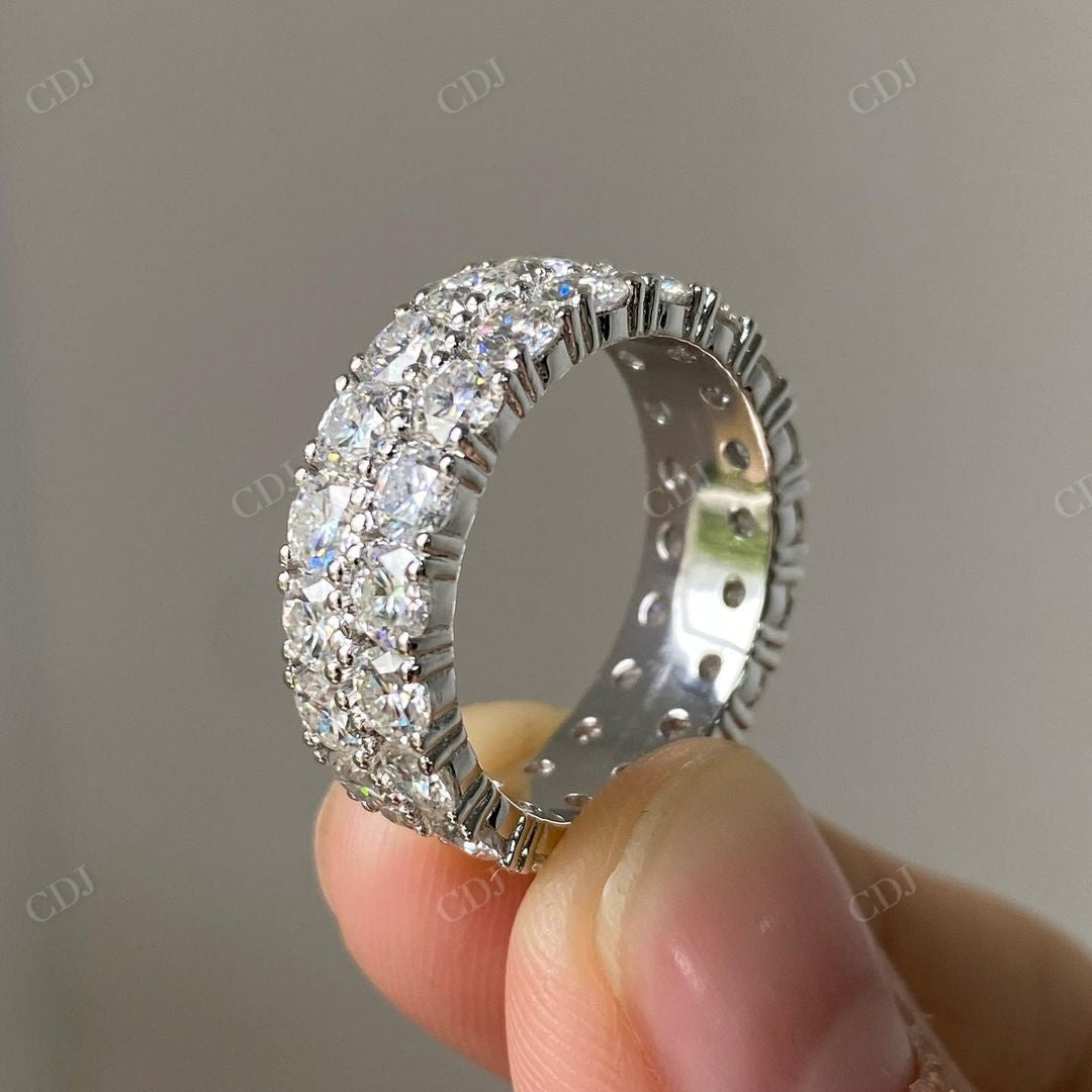 Lab Grown Diamond Round Cut Thick Band