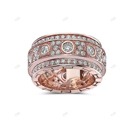 925 Silver Moissanite Hip-Hop Ring hip hop jewelry customdiamjewel