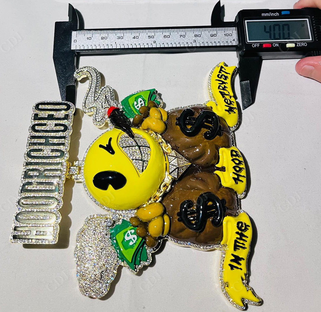Enamel 3D Printed Customs Cartoon Pendant hip hop jewelry CustomDiamJewel   