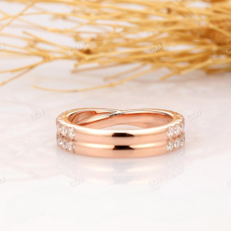 3/4 Eternity 0.89CTW Twist Matching Wedding Band  customdiamjewel   