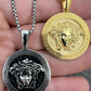 Gold Round Medusa Medallion Pendant For Mens And Ladies  customdiamjewel   