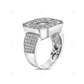 Iced-Out 925 Silver Moissanite Men's Ring hip hop jewelry customdiamjewel