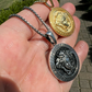 Gold Round Medusa Medallion Pendant For Mens And Ladies  customdiamjewel   