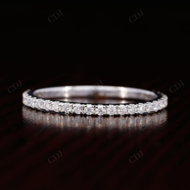 0.40CTW Full Eternity lab grown Wedding band  customdiamjewel 10KT White Gold VVS-EF