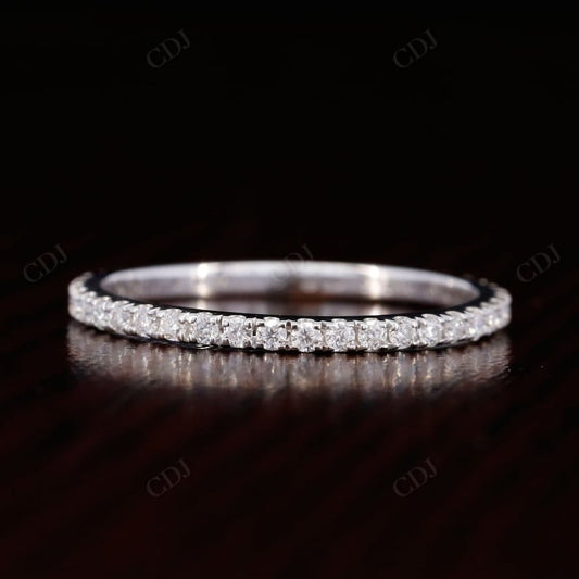 0.40CTW Full Eternity lab grown Wedding band  customdiamjewel 10KT White Gold VVS-EF