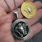 Gold Round Medusa Medallion Pendant For Mens And Ladies  customdiamjewel   
