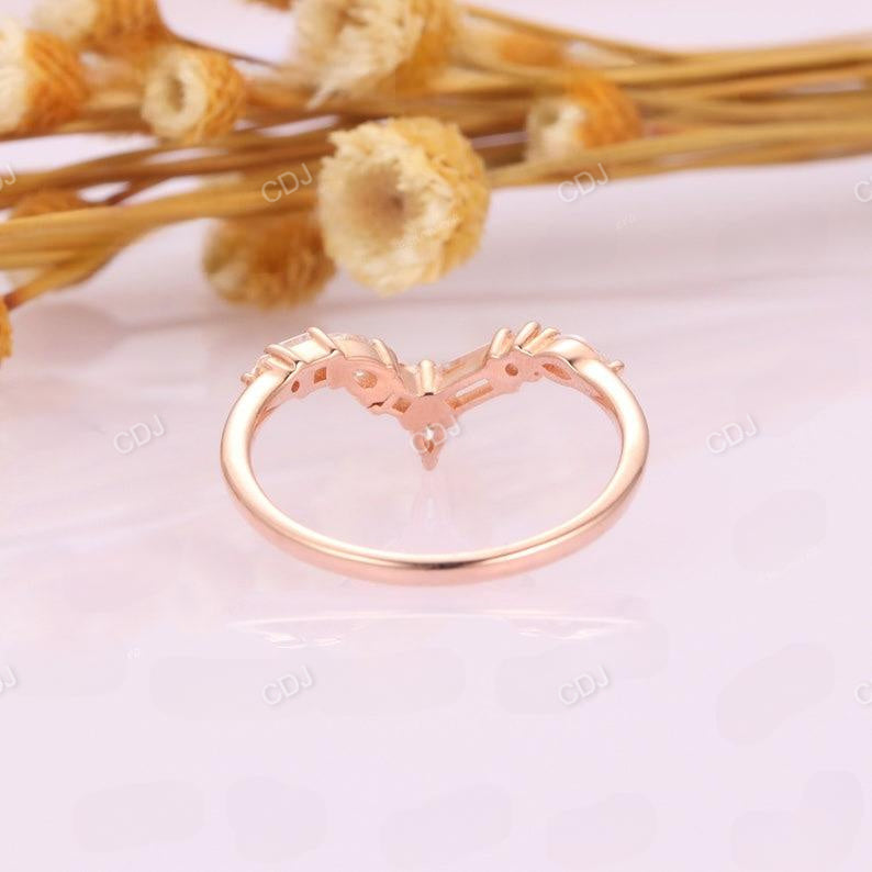 0.67CTW Alternative Diamond Chevron Wedding Band  customdiamjewel   