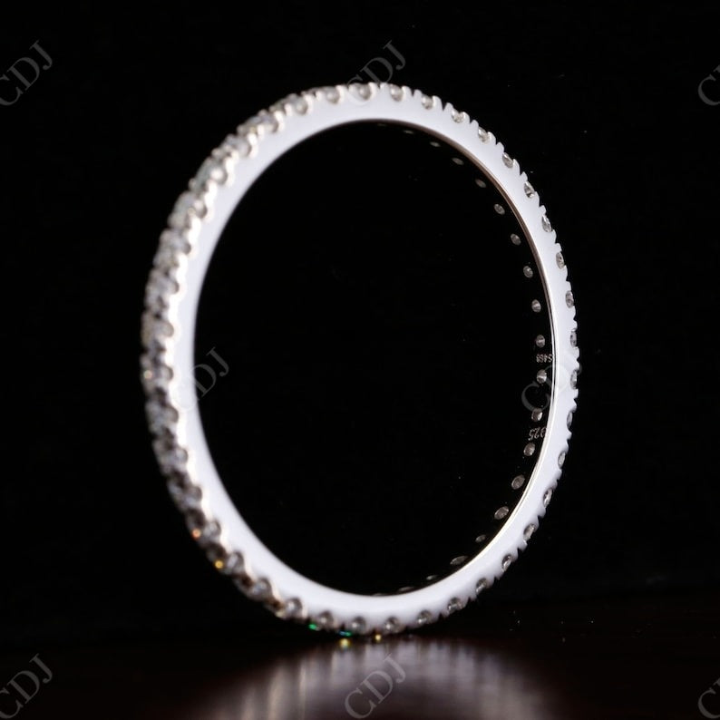 0.40CT Round Cut Real Diamond Full Eternity Wedding Band  customdiamjewel   