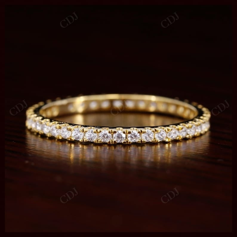 0.40CTW Full Eternity lab grown Wedding band  customdiamjewel 10KT Yellow Gold VVS-EF