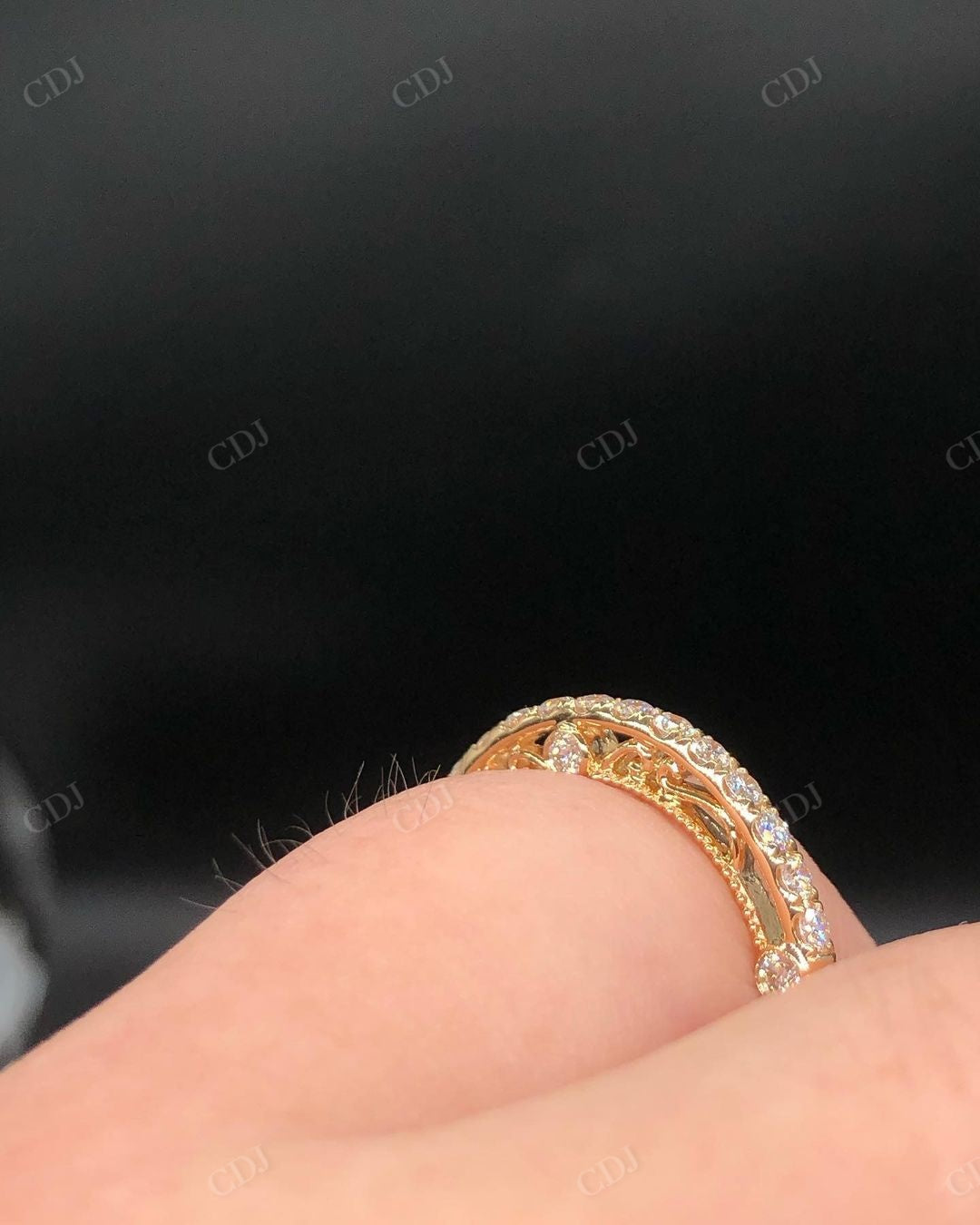 Vintage Lab Grown Diamond Stacking Band