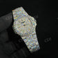 Full Iced Out Patek Philippe Moissanite Studded Hip Hop Watch hip hop jewelry customdiamjewel