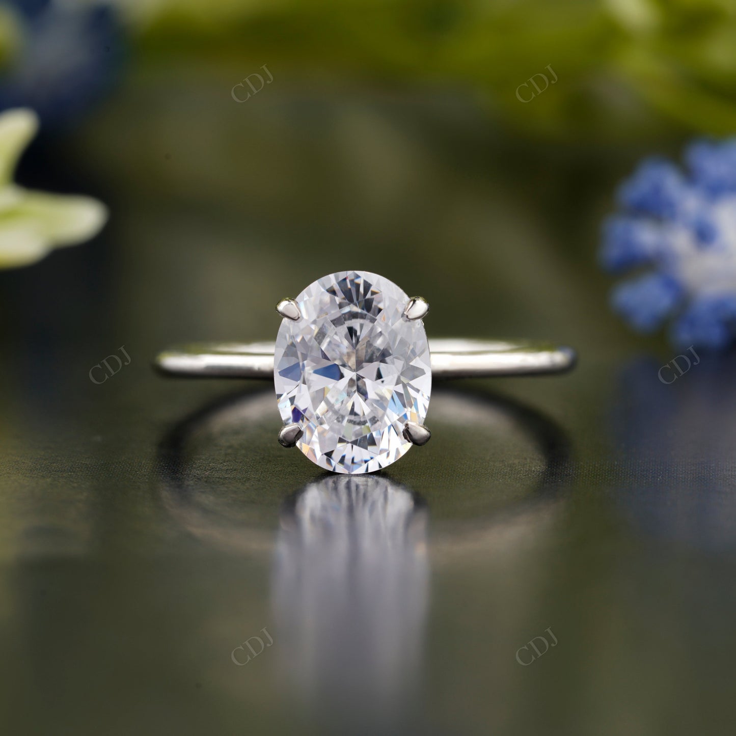 Classic Oval Halo Lab-Grown Diamond Ring