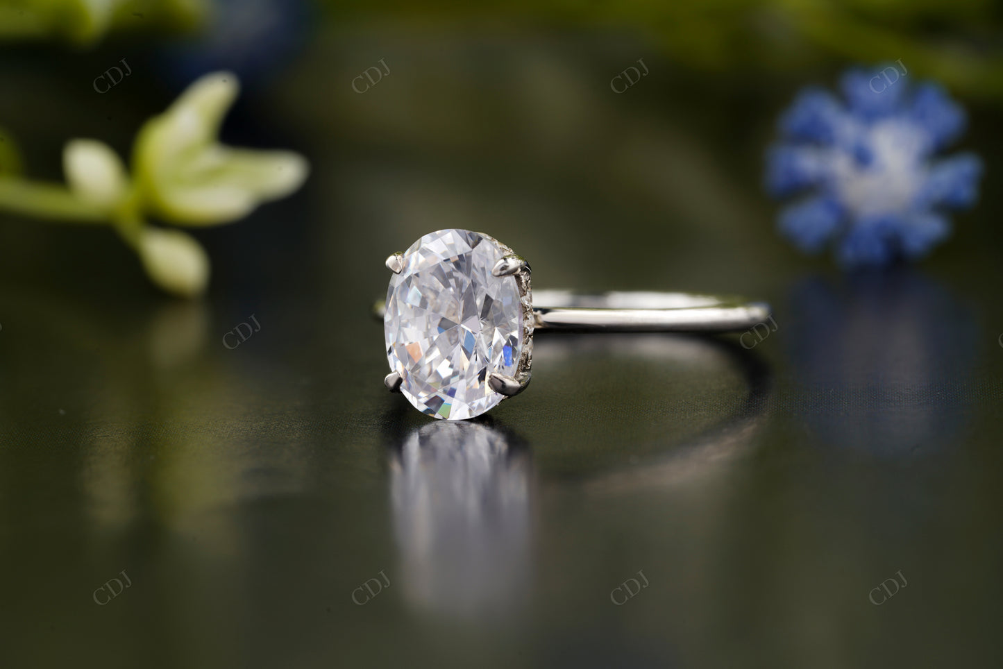 Classic Oval Halo Lab-Grown Diamond Ring