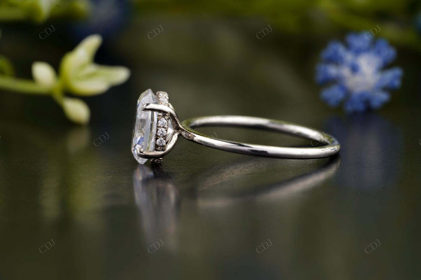 Classic Oval Halo Lab-Grown Diamond Ring