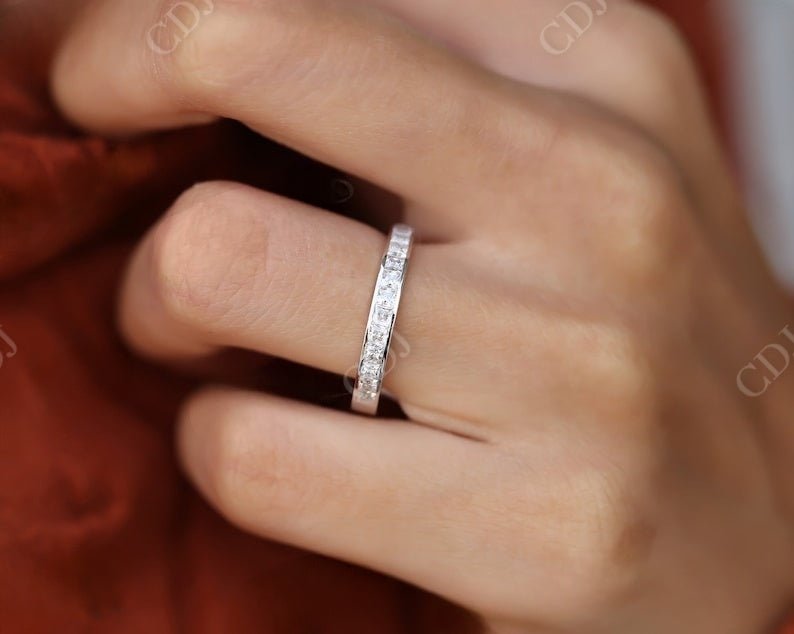 1.02CT Princess Cut Real Diamond Channel Set Wedding Band  customdiamjewel   