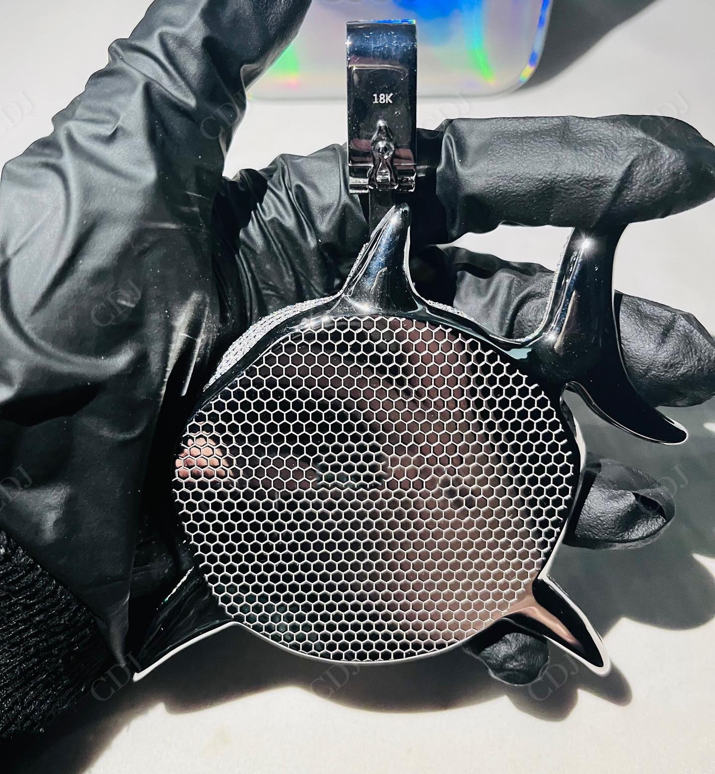 High Quality Enamel Shark 3D Pendant hip hop jewelry CustomDiamJewel   