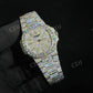 Full Iced Out Patek Philippe Moissanite Studded Hip Hop Watch hip hop jewelry customdiamjewel