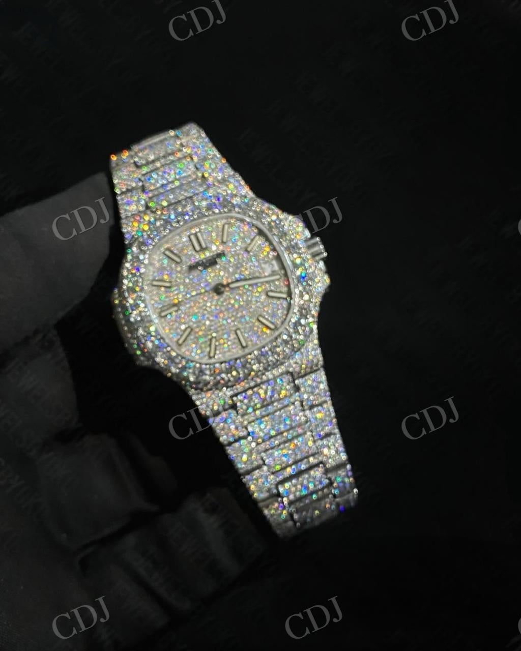 Full Iced Out Patek Philippe Moissanite Studded Hip Hop Watch hip hop jewelry customdiamjewel
