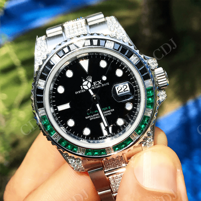 41MM Rolex Moissanite Hip Hop Watch For Men customdiamjewel