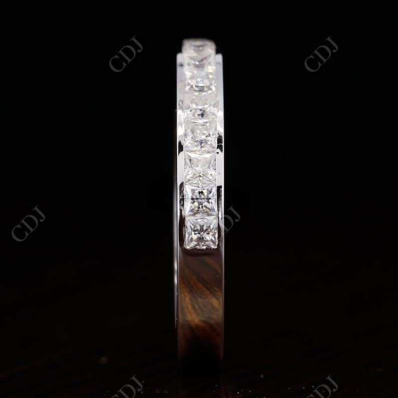 1.02CT Princess Cut Real Diamond Channel Set Wedding Band  customdiamjewel   