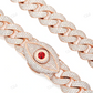14K Rose Gold Demon Eye Cuban Chain hip hop jewelry CustomDiamJewel
