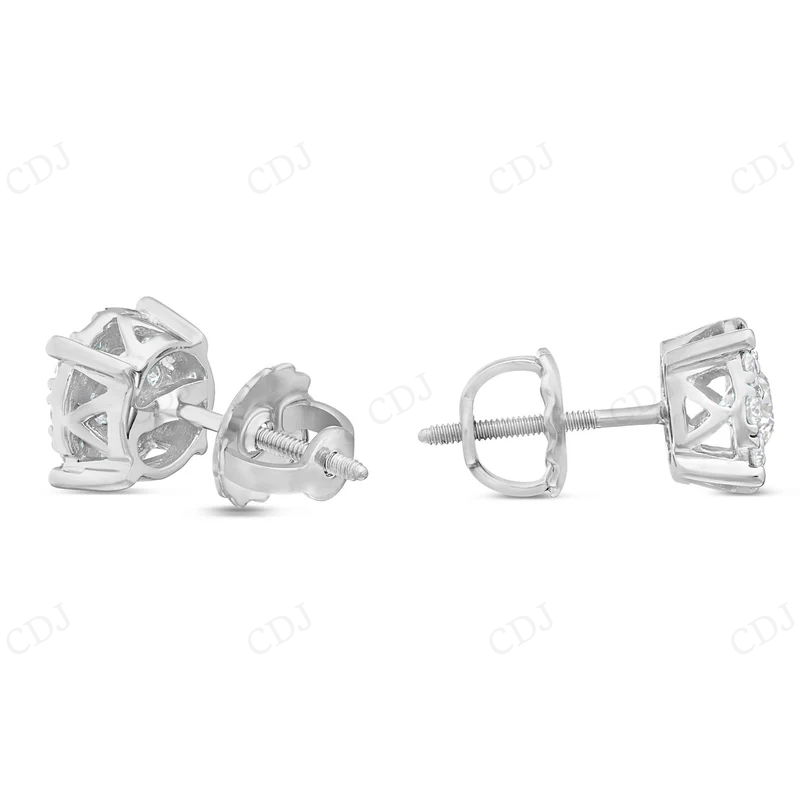 0.65 CT Moissanite Diamond Illusion Stud Earrings Stud earrings CustomDiamJewel
