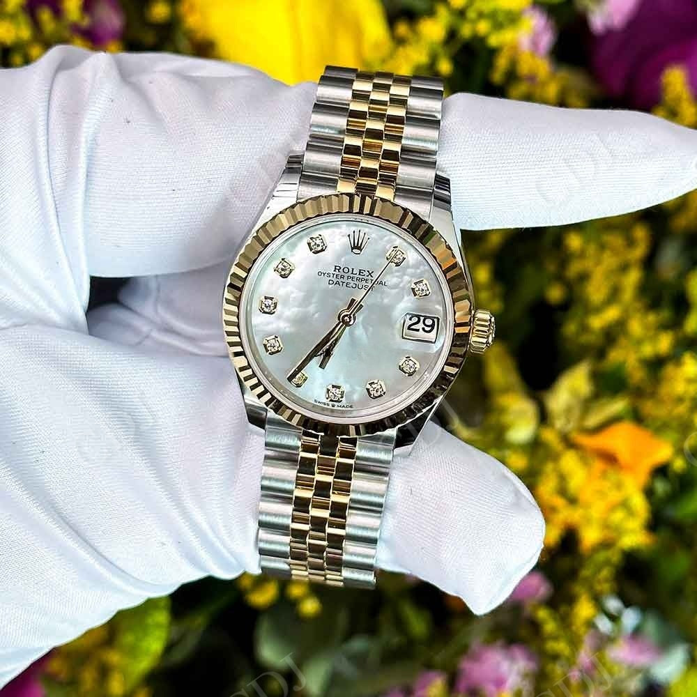 Ladies Rolex Two Tone Luxury Watch customdiamjewel