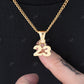 Sterling Silver Yellow Gold Plated Personalized Custom Capital Letter Nameplate Pendant hip hop jewelry CustomDiamJewel