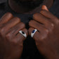 Hip Hop Cluster 925 Sterling Silver Moissanite Band For Women hip hop jewelry CustomDiamJewel