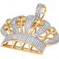 925 Silver Moissanite Customized Royal Crown Pendant CustomDiamJewel