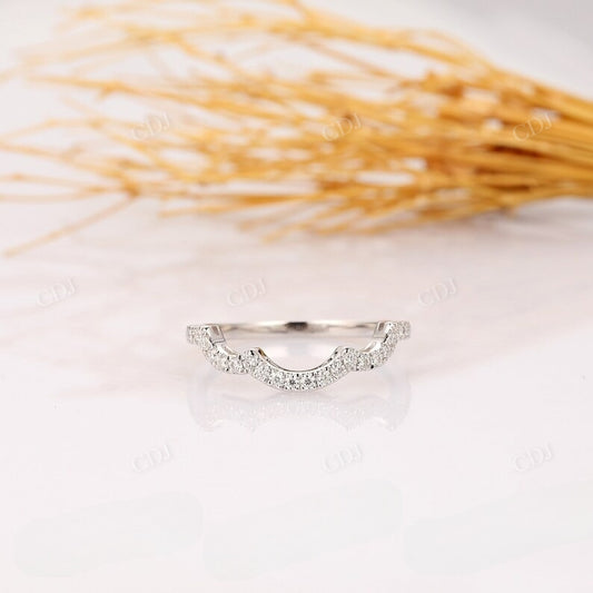 Curved Natural Diamond Half Eternity Wedding Band Wedding Band customdiamjewel   