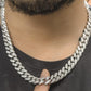 12MM Iced Out Diamond Cuban Link Chain hip hop jewelry CustomDiamJewel