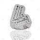 Full White Shiny Diamond Letter 4 Hip Hop Pendant hip hop jewelry CustomDiamJewel