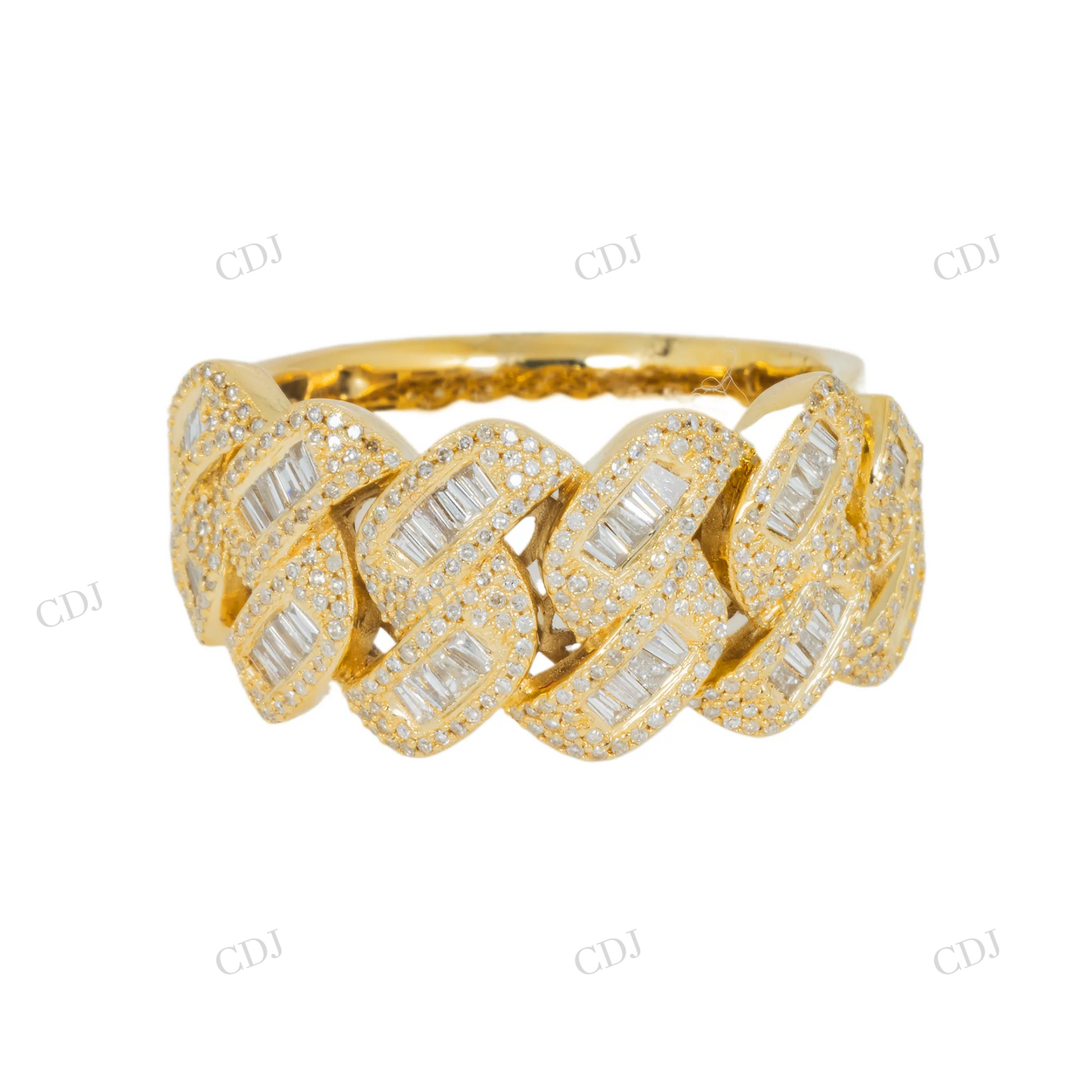 1.15 CTW 925 Sterling Sliver Moissanite Cuban Ring Hip Hop Ring customdiamjewel