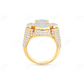 10K Gold Baguette & Round Moissanite Cross Ring hip hop jewelry CustomDiamJewel