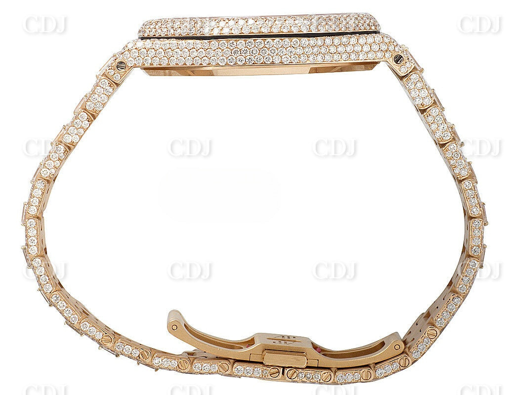 Audemars Piguet Gold Plated Royal Oak 41MM Moissanite Diamond Watch customdiamjewel