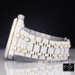 Elegant Look Arabian Style Two Tone Fully Automatic Moissanite Watch customdiamjewel