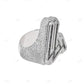 Full White Shiny Diamond Letter 4 Hip Hop Pendant hip hop jewelry CustomDiamJewel