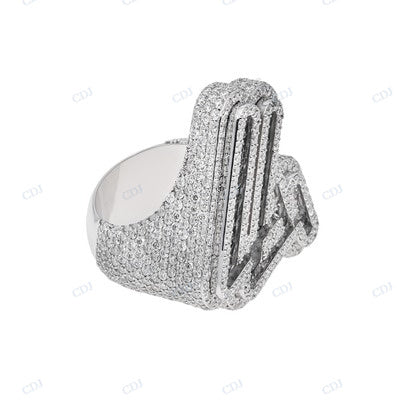 Full White Shiny Diamond Letter 4 Hip Hop Pendant hip hop jewelry CustomDiamJewel