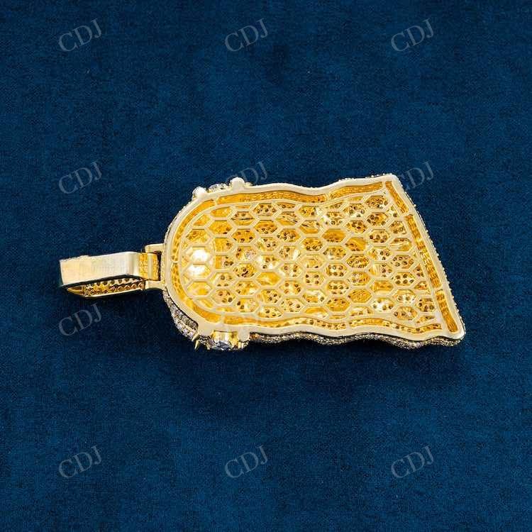Cluster Round Diamond God Jesus Hip Hop Pendant  customdiamjewel   
