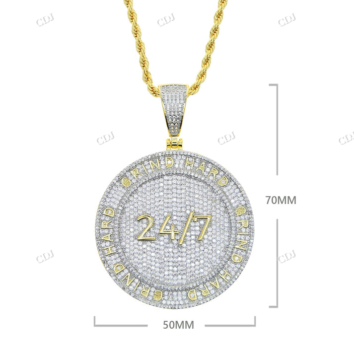 Customized 24/7 Hip Hop Iced Out Pendant hip hop jewelry CustomDiamJewel