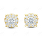 0.65 CT Moissanite Diamond Illusion Stud Earrings Stud earrings CustomDiamJewel