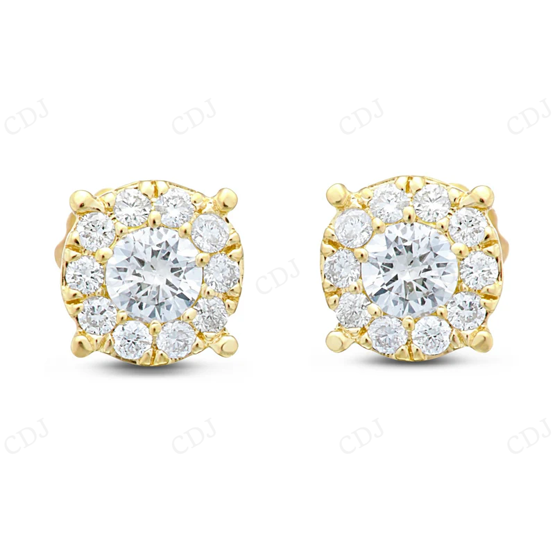 0.65 CT Moissanite Diamond Illusion Stud Earrings Stud earrings CustomDiamJewel