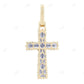 1.4 Inch Lab grown Diamond 10k Gold 3D Cross Pendant Hip Hop Pendent customdiamjewel