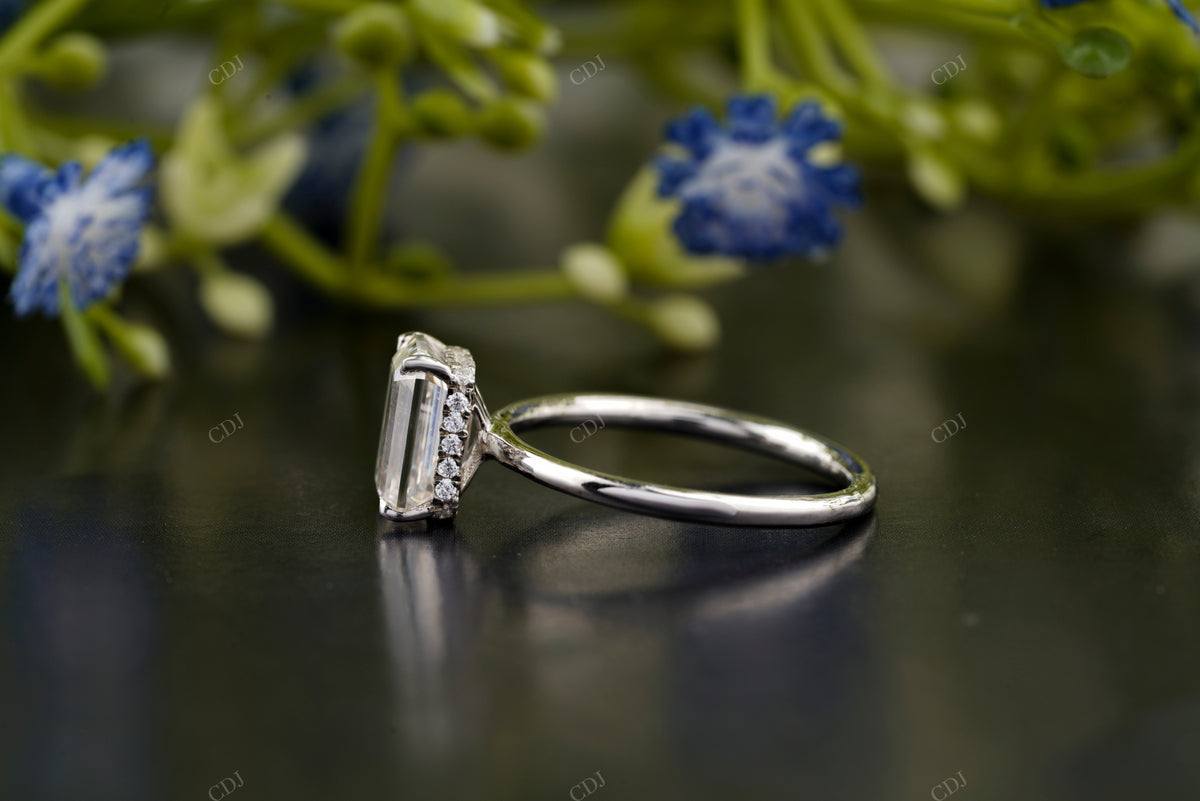 Emerald Lab-Grown Diamond Solitaire Ring customdiamjewel