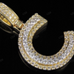 1.5" 1.35 CTW Real Diamond 10K Gold Letter 'C' Initial Pendant CustomDiamJewel