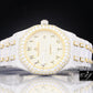 Elegant Look Arabian Style Two Tone Fully Automatic Moissanite Watch customdiamjewel