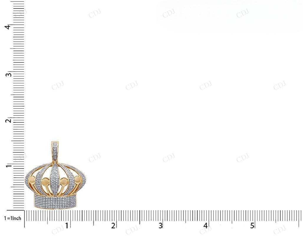 925 Silver Moissanite Customized Royal Crown Pendant CustomDiamJewel