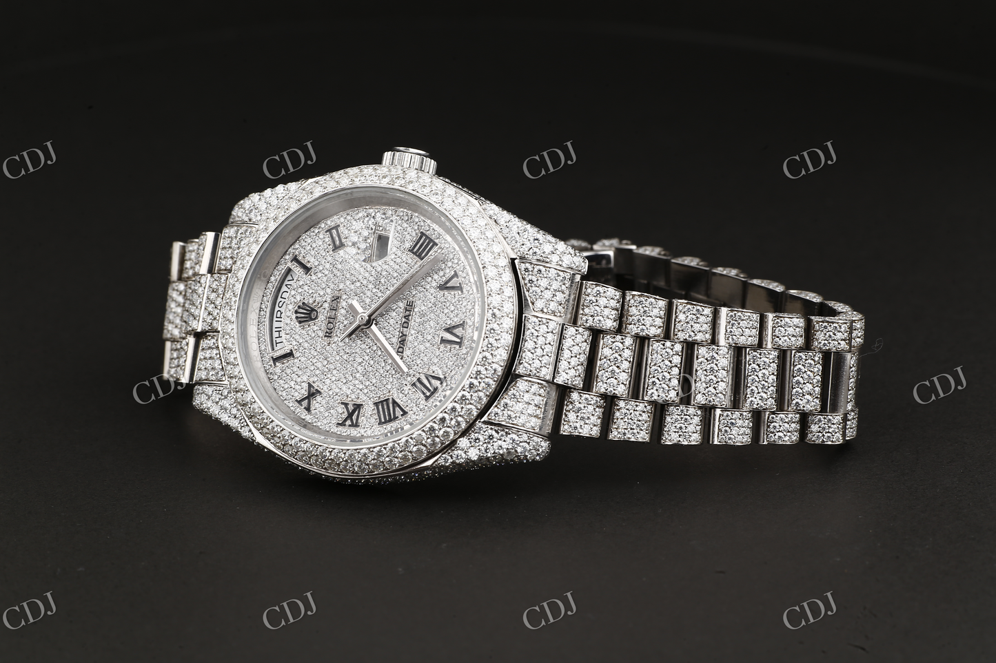 CVD Diamond Iced Out Rolex Watch For Rapper customdiamjewel