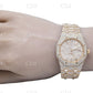 Custom Yellow Gold Plated Audemars Piguet Hip Hop Diamond Wrist Watch customdiamjewel